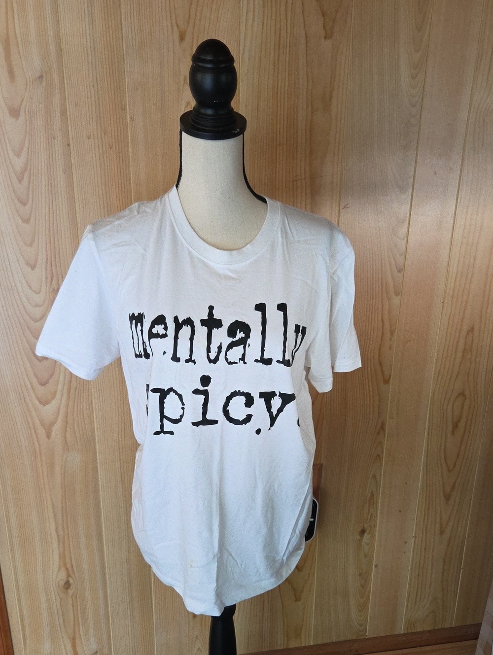 White Graphic Tee — 'Mentally Spicy'
